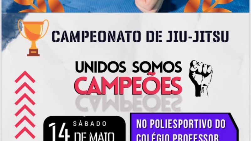 Campeonato de Jiu-Jitsu “Unidos Somos Campeões” acontece neste sábado