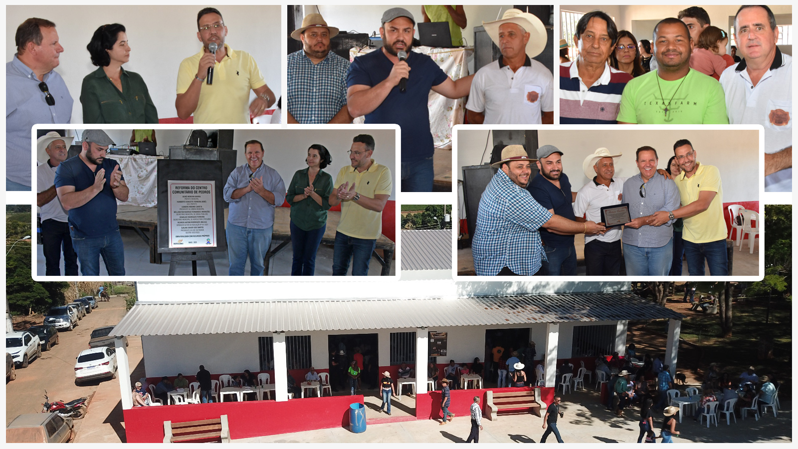 LEGISLATIVO MUNICIPAL PARTICIPOU DA INAUGURAÇÃO DAS MELHORIAS REALIZADAS NO SALÃO COMUNITÁRIO DE PEDROS