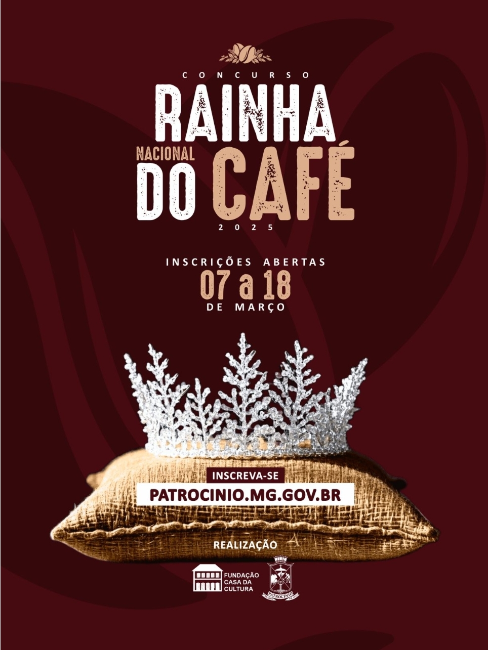 Prefeitura de Patrocínio abre inscrições para o Concurso Rainha Nacional do Café 2025