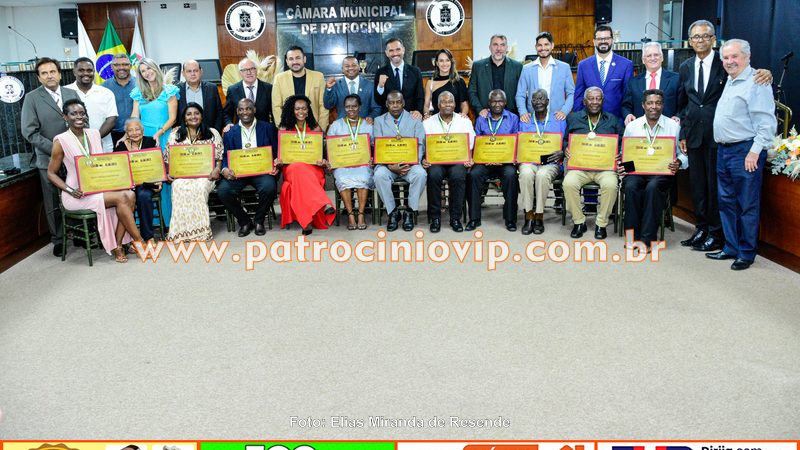 Câmara Municipal de Patrocínio realiza Sessão Solene de entrega da Medalha e Diploma Zumbi dos Palmares