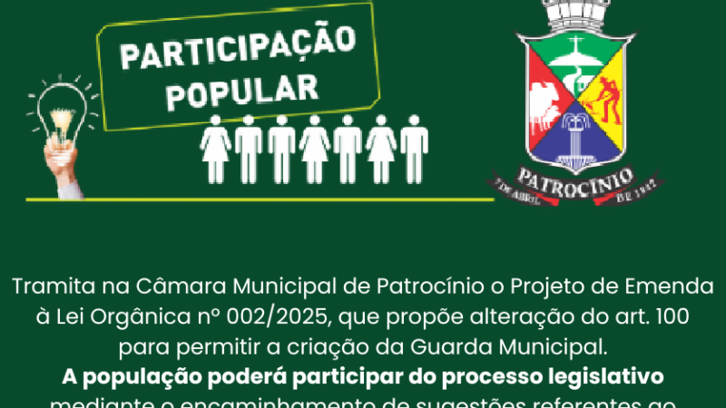 Participação popular | Instituir a Guarda Municipal