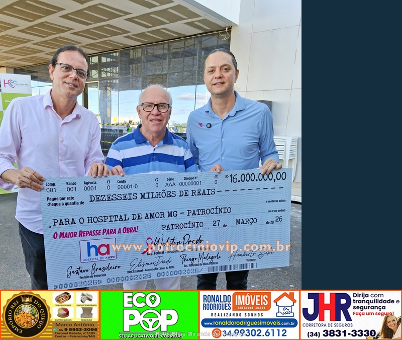 HC Patrocínio celebra R$ 16 milhões em recursos do deputado Weliton Prado e confirma inauguração em julho 21 20260327 164624 copia